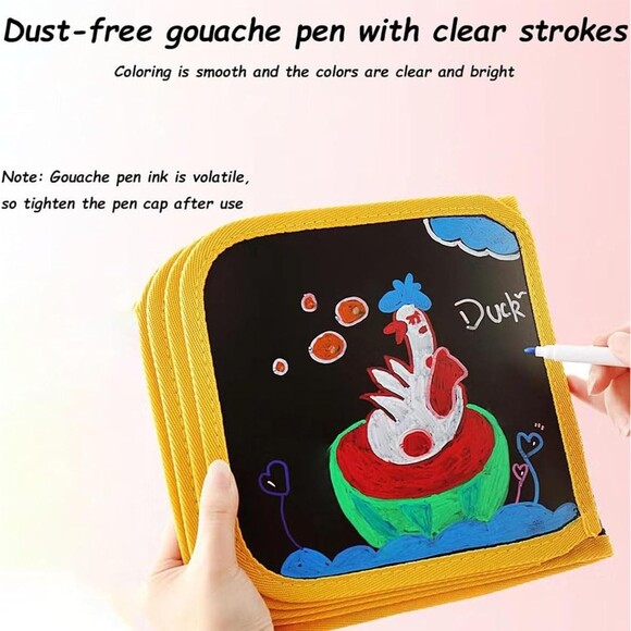 Erasable Coloring Book,Portable Dinosaur Pattern Erasable Doodle Book for Kids - Picture 11 of 12